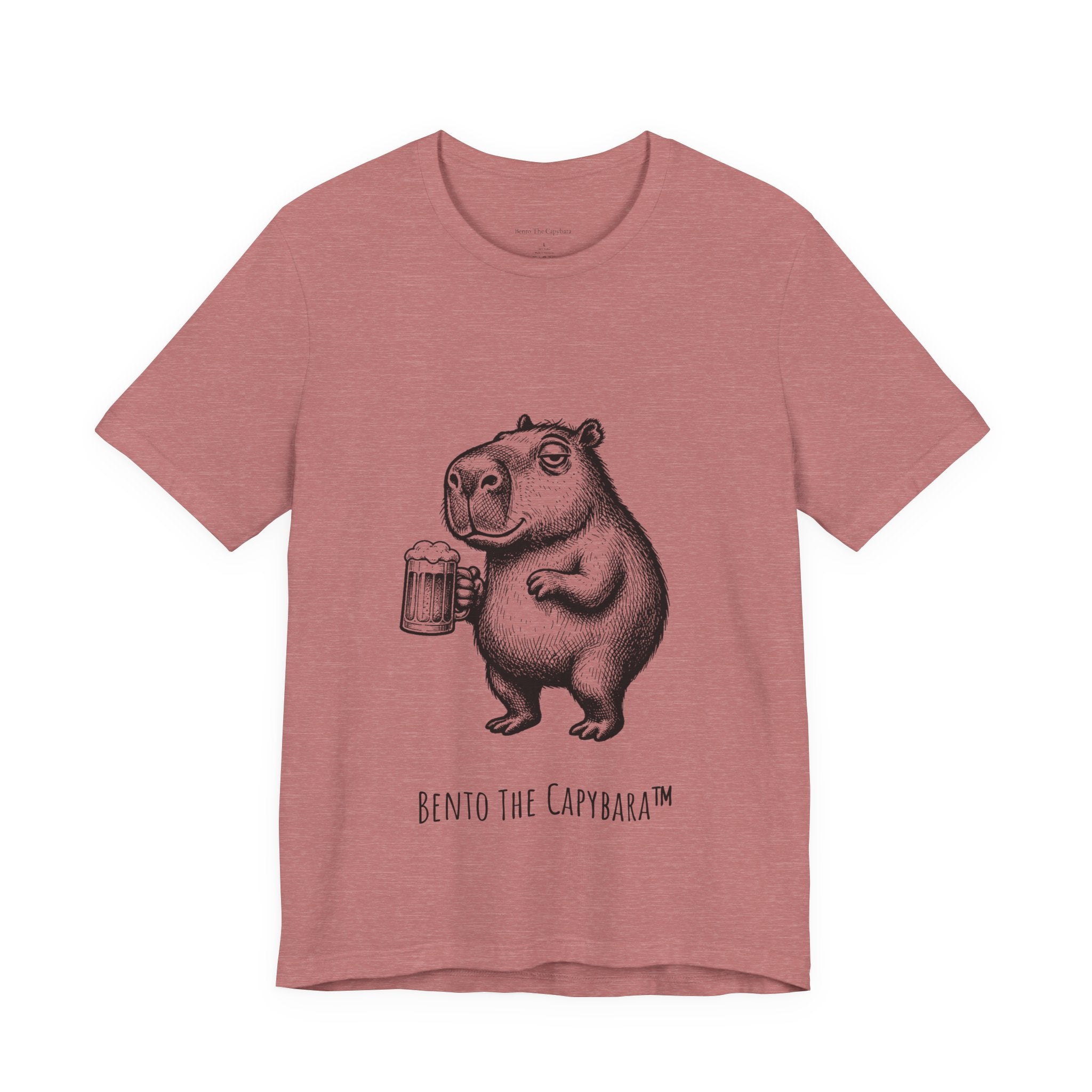 Happy Hour Capybara Men's T-Shirt Round Neck