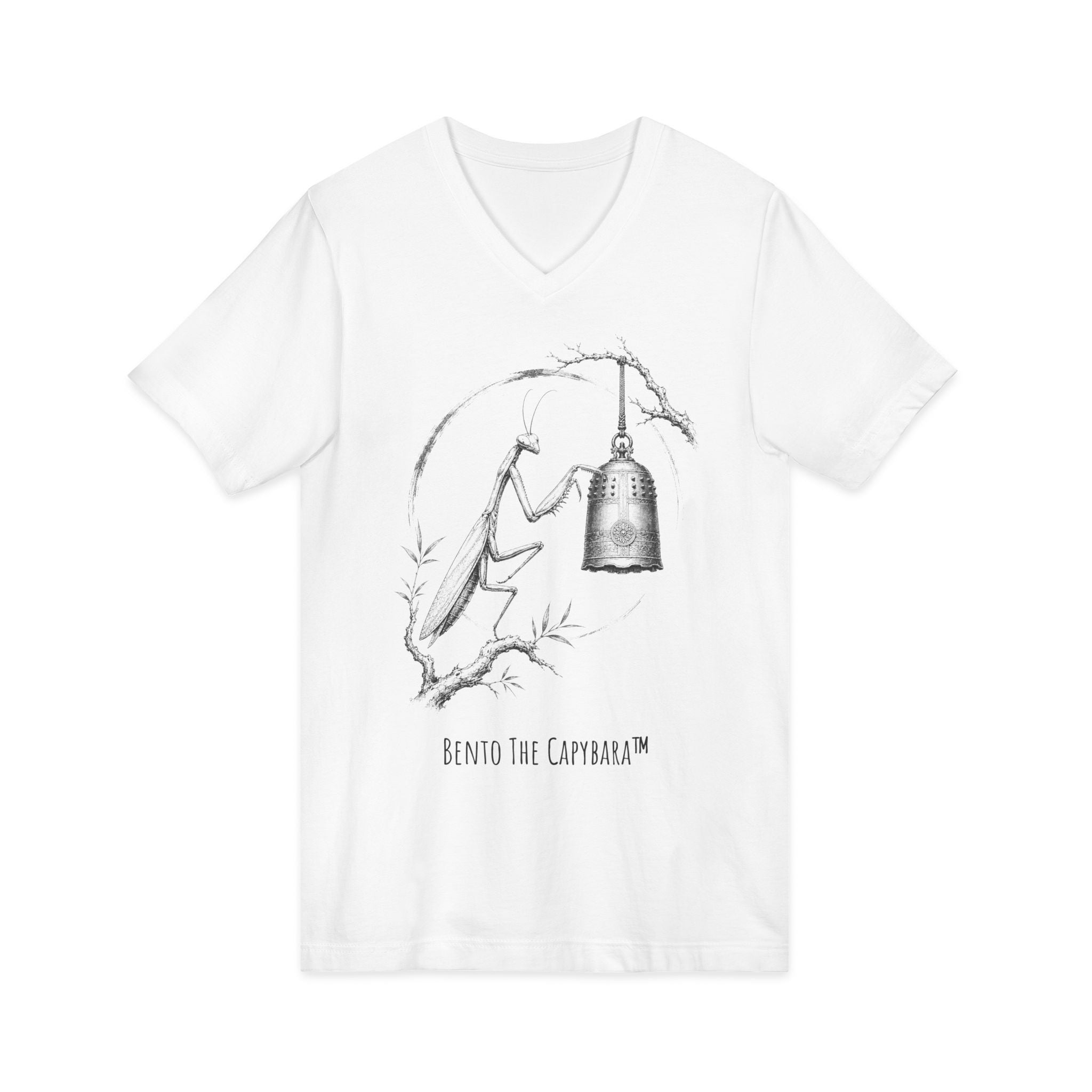 Listen Beyond the Sound Praying Mantis UNISEX V-Neck Tee