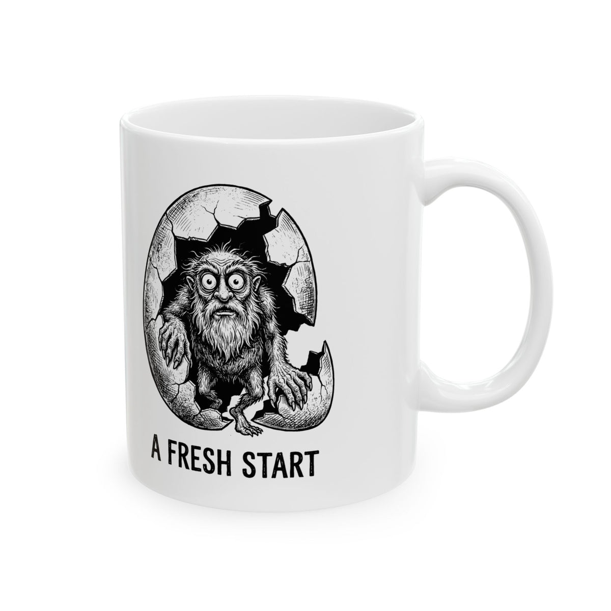 A Fresh Start Monster Ceramic Mug – 11 oz