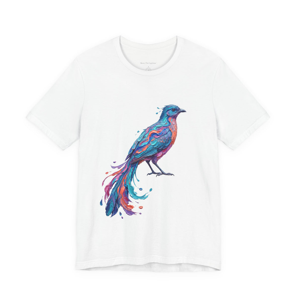 Long-Tailed Bird in Color Round Neck T-Shirt