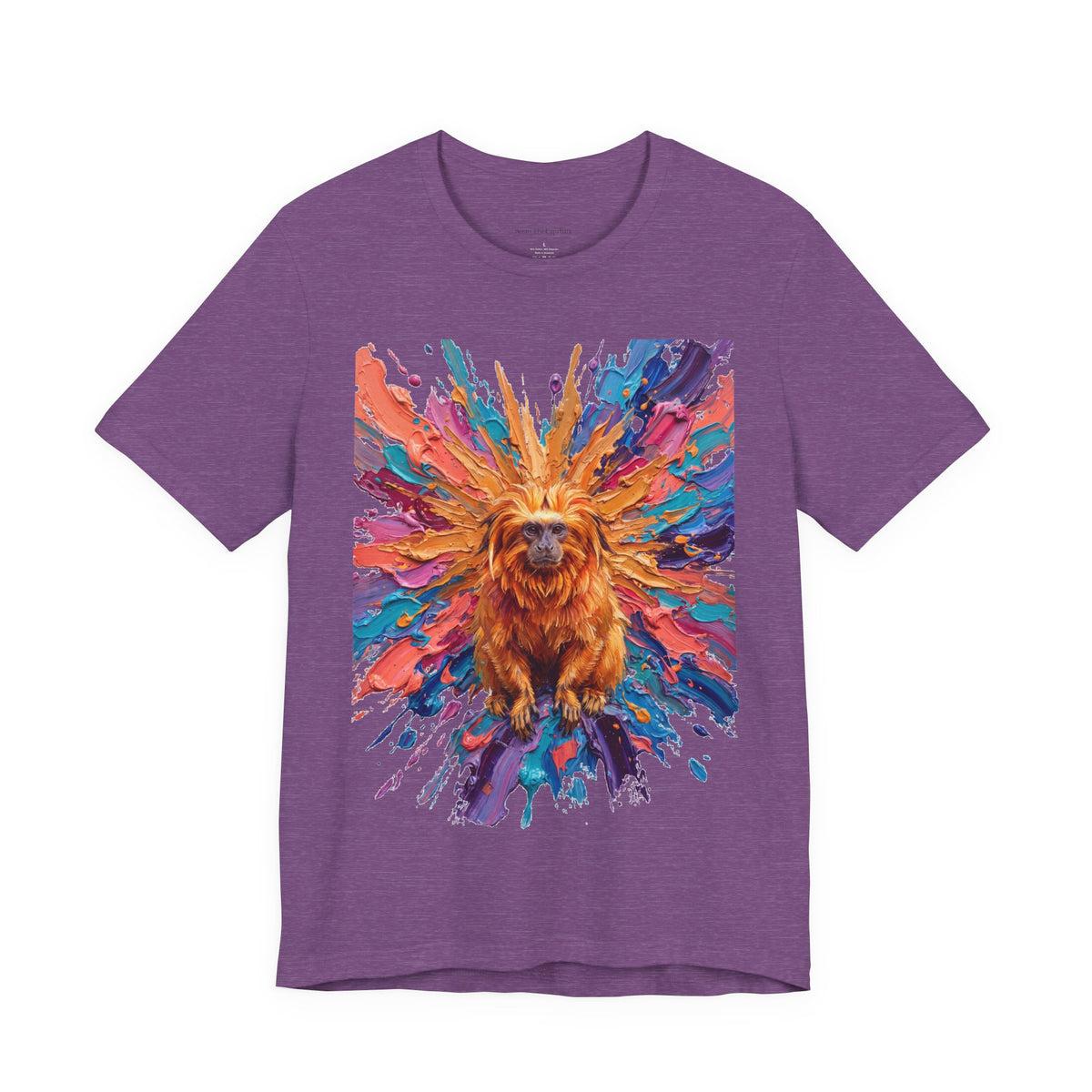 Golden Lion Tamarin in Full Color Round Neck T-Shirt