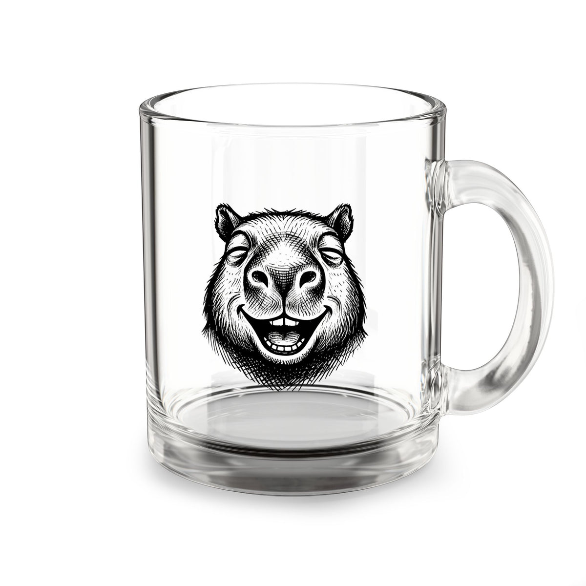 Bento The Capybara – 10 oz Glass Coffee Mug