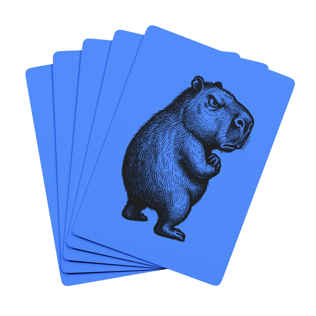 Bento The Capybara State of Mind  –  Blue Premium Playing Card Deck