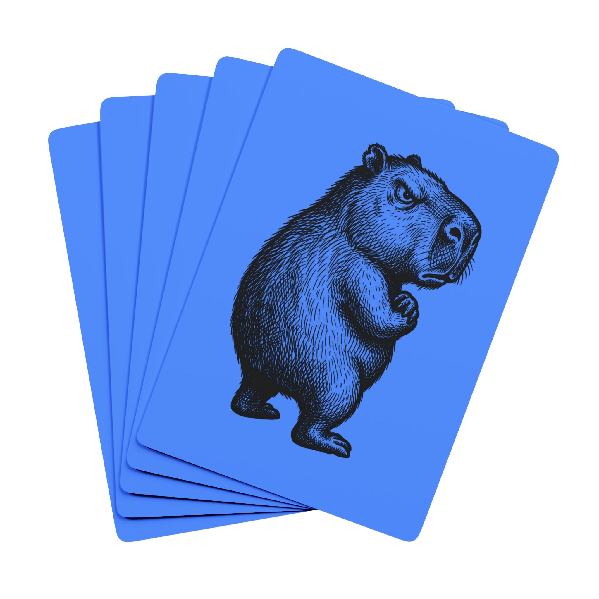 Bento The Capybara State of Mind  –  Blue Premium Playing Card Deck