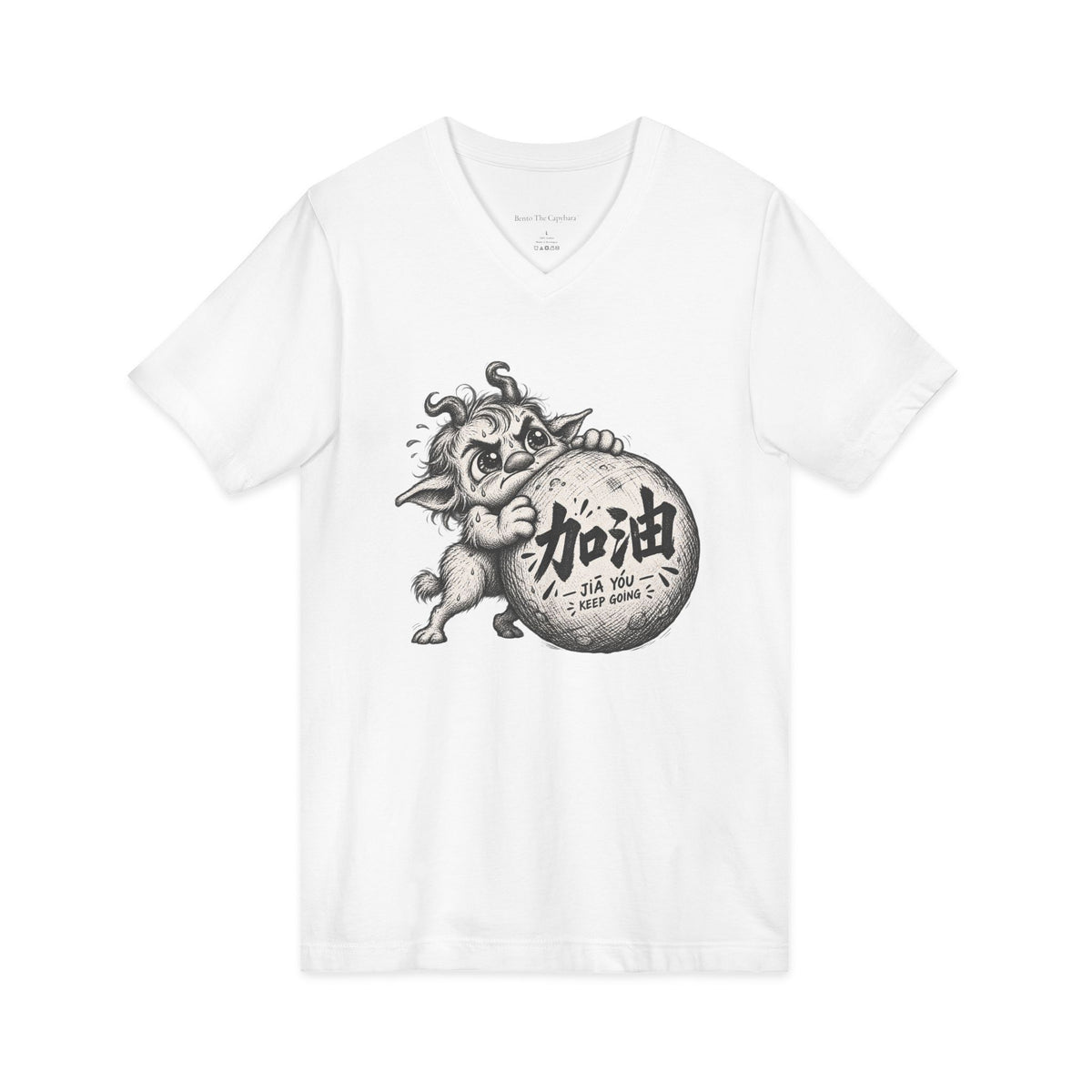 Jia You — Keep Going V-Neck T-Shirt