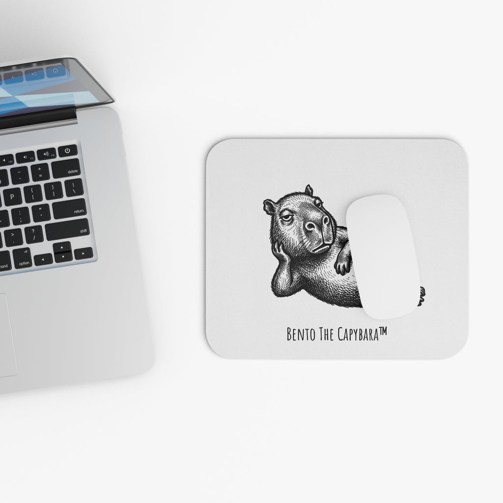 Bento The Capybara White Mouse Pad