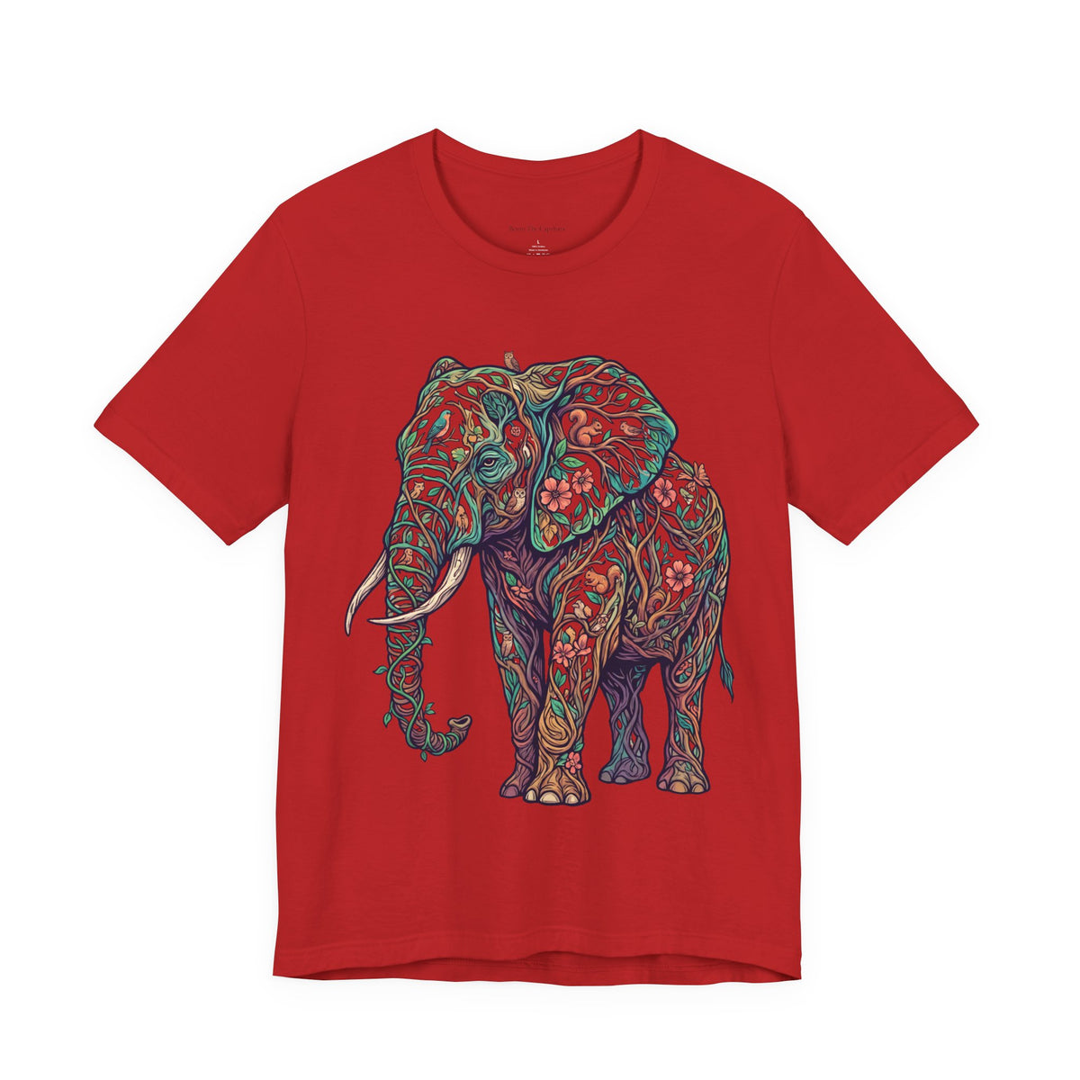 Wild Garden Elephant Round Neck T-Shirt