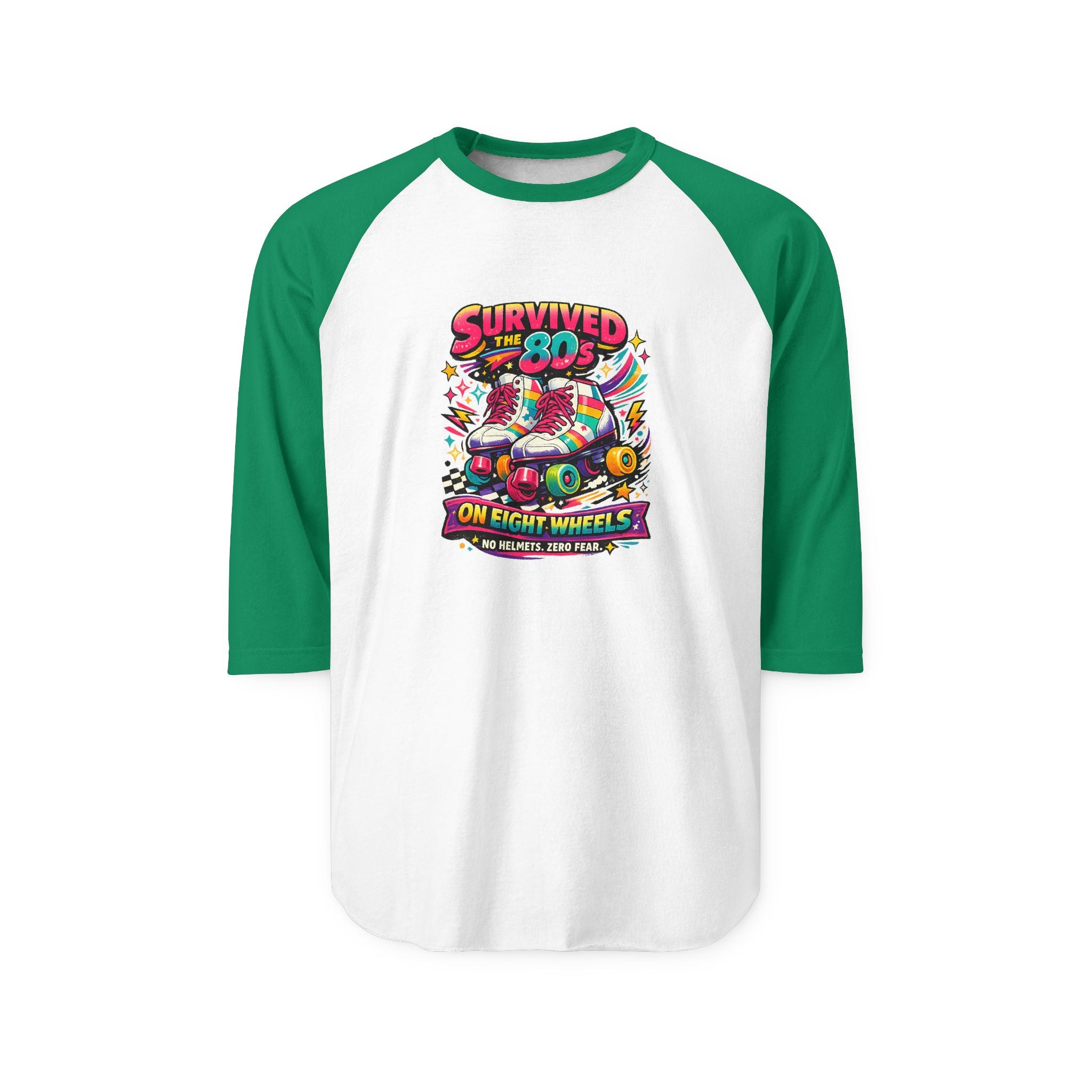 Women’s Survived the 80s on Eight Wheels Retro Roller Skate Shirt