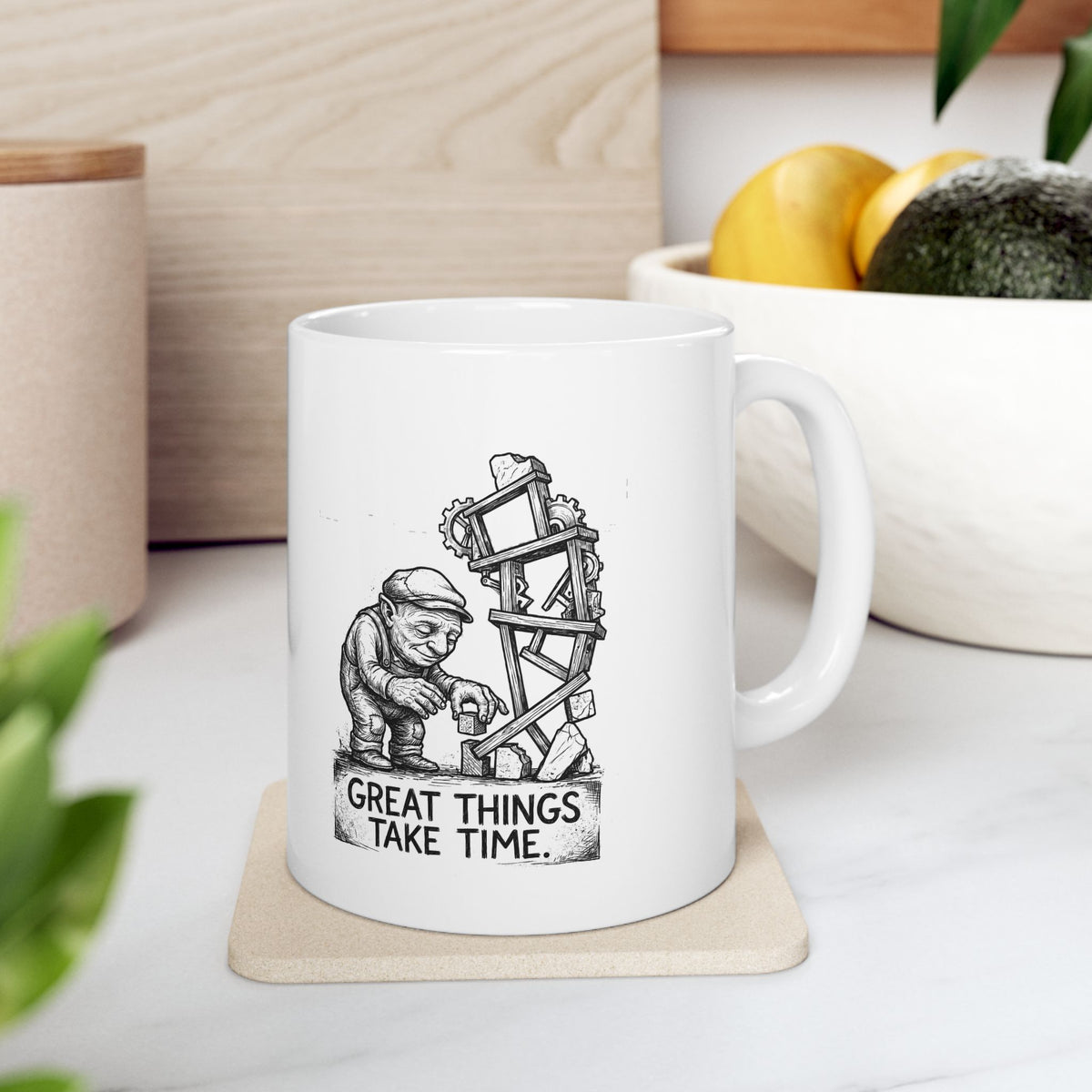 Great Things Take Time Ceramic Mug – 11 oz