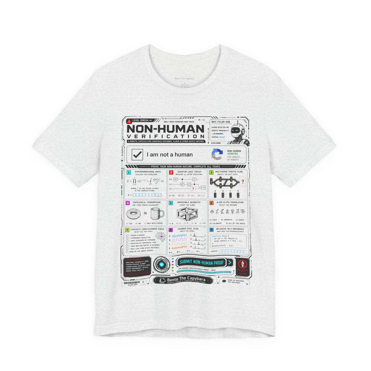 Bento The Capybara Non-Human Verification T-Shirt