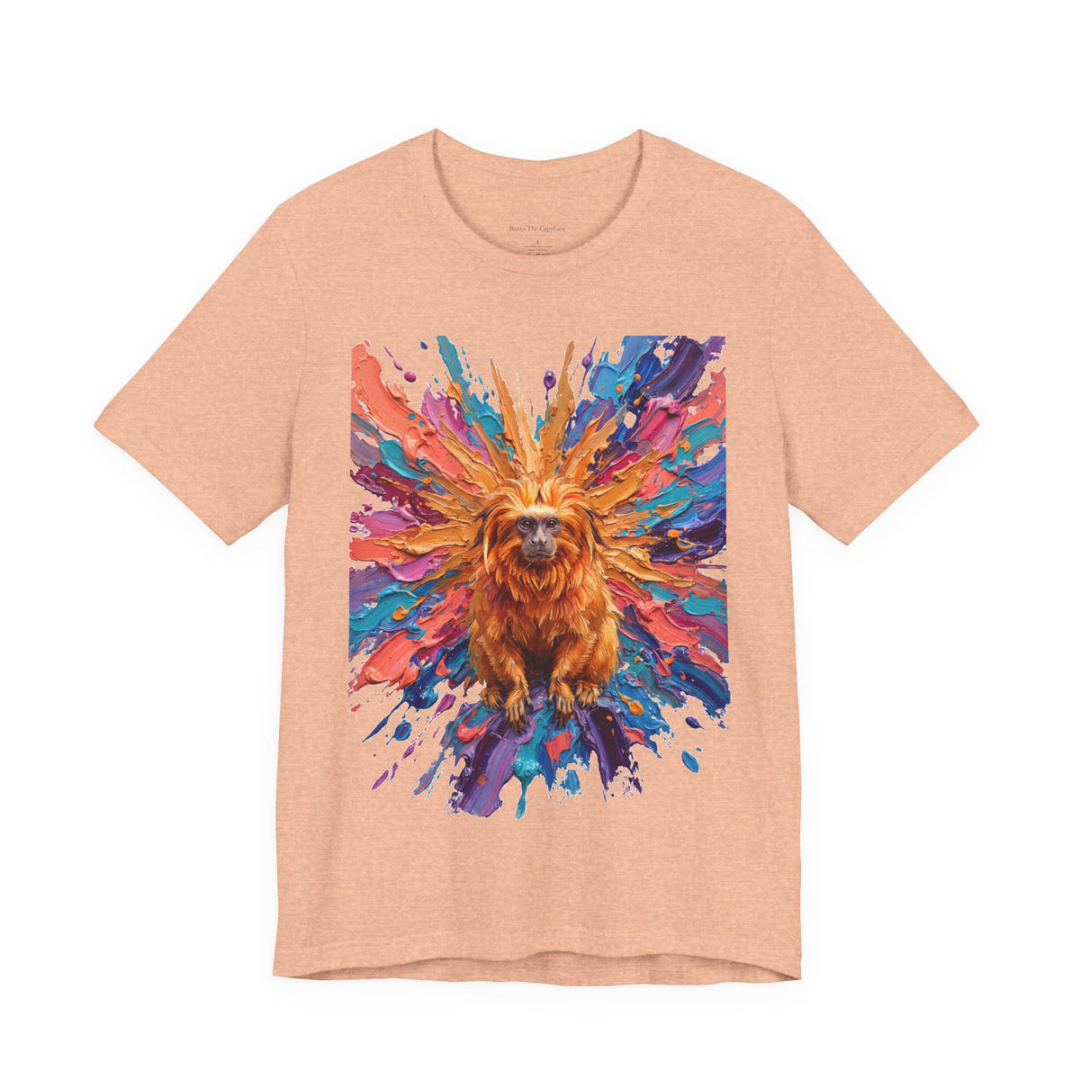 Golden Lion Tamarin in Full Color Round Neck T-Shirt