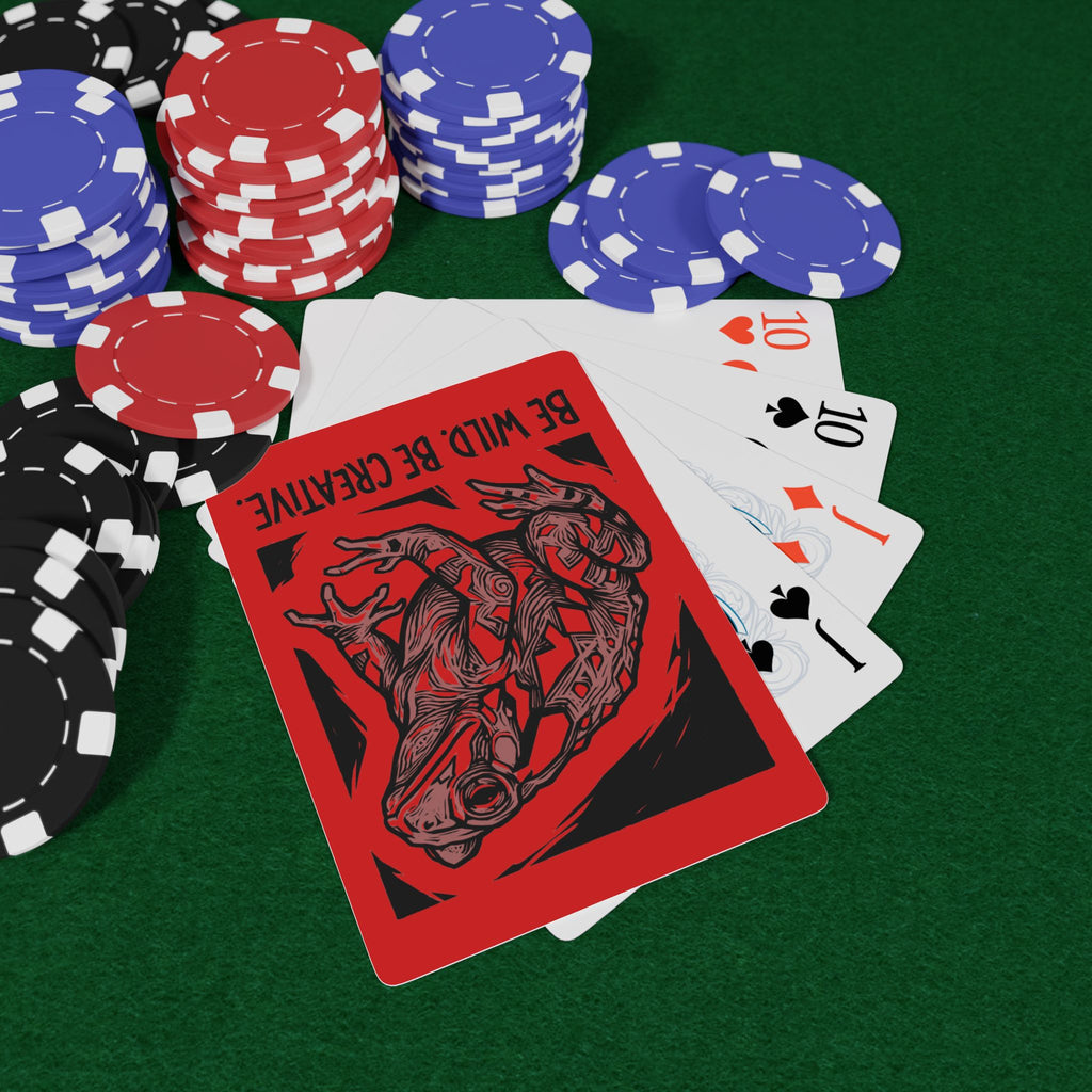 Be Wild. Be Creative. Red Toad Spirit Cards – Premium Playing Card Deck