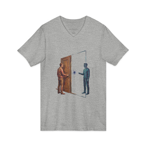 Across the Threshold — SOMNIA Unisex V-Neck T-Shirt