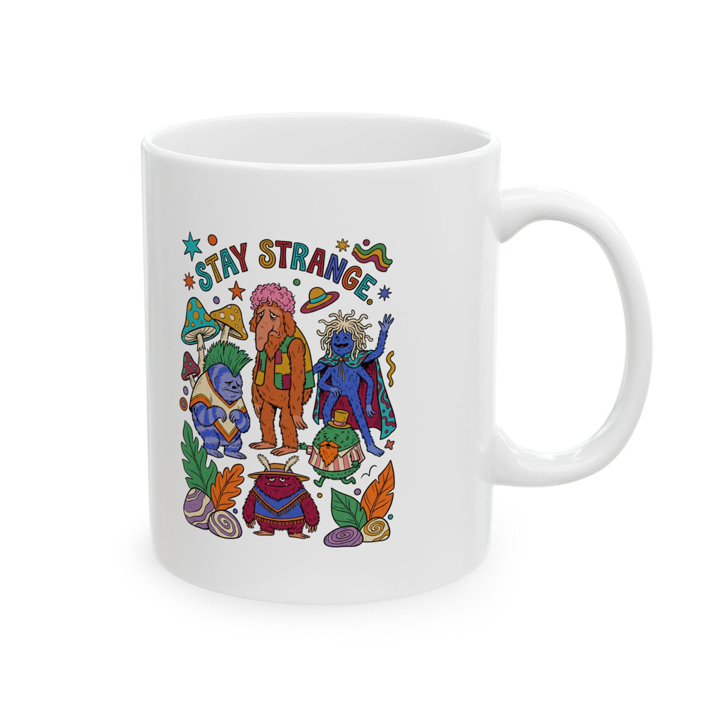 Stay Strange Colorful Character Ceramic Mug – 11 oz