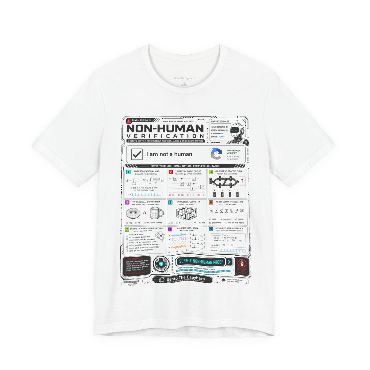 Bento The Capybara Non-Human Verification T-Shirt