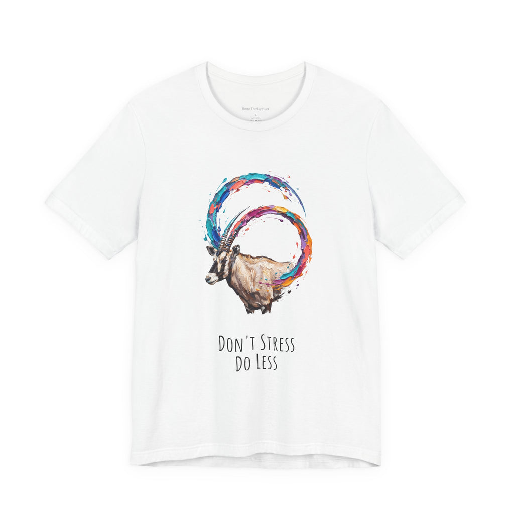 Don’t Stress. Do Less. Ibex Round Neck T-Shirt