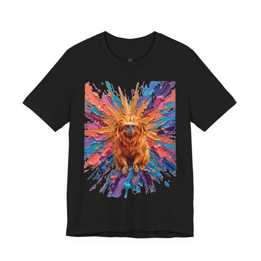 Golden Lion Tamarin in Full Color Round Neck T-Shirt
