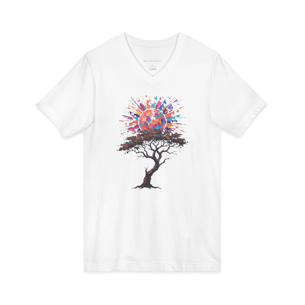 SOMNIA — Blooming Tree V-Neck T-Shirt