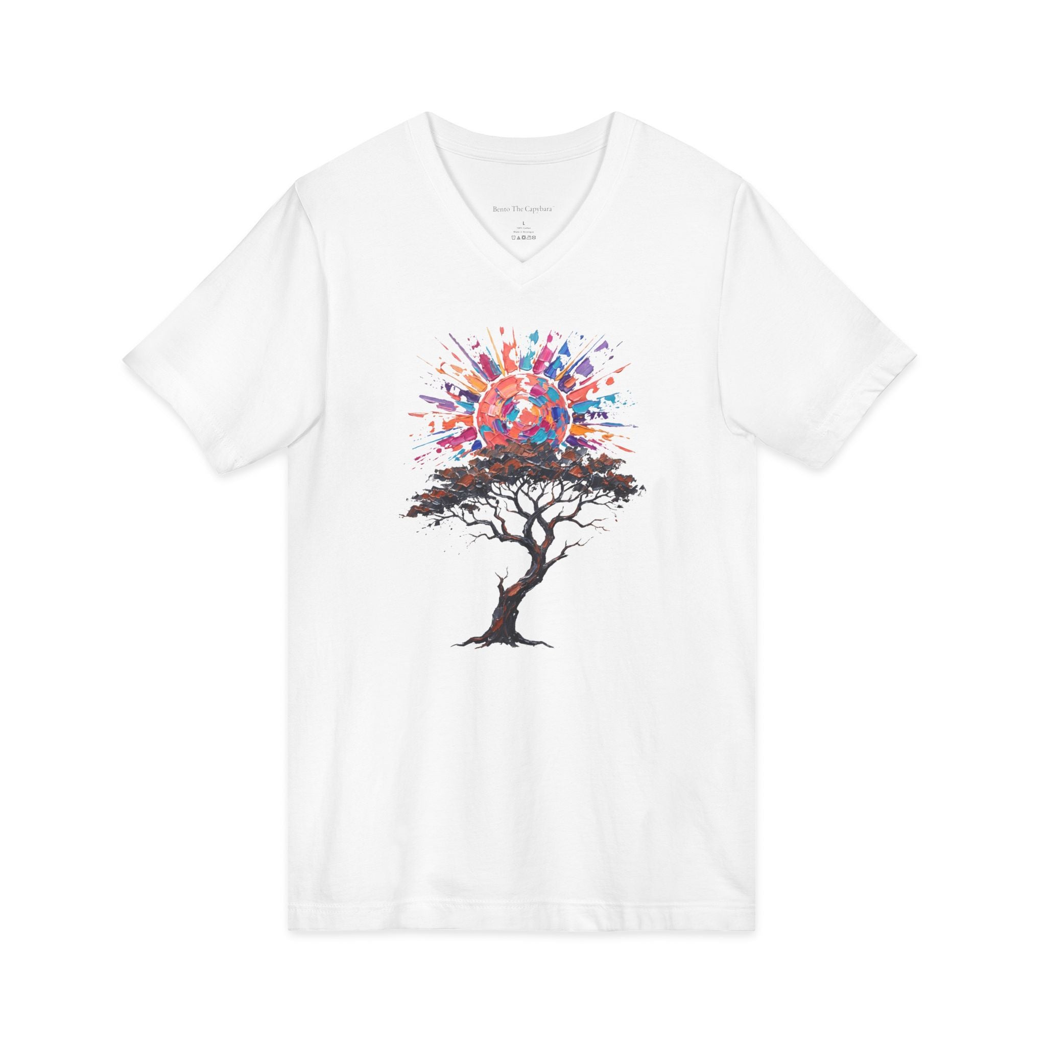 SOMNIA — Blooming Tree V-Neck T-Shirt