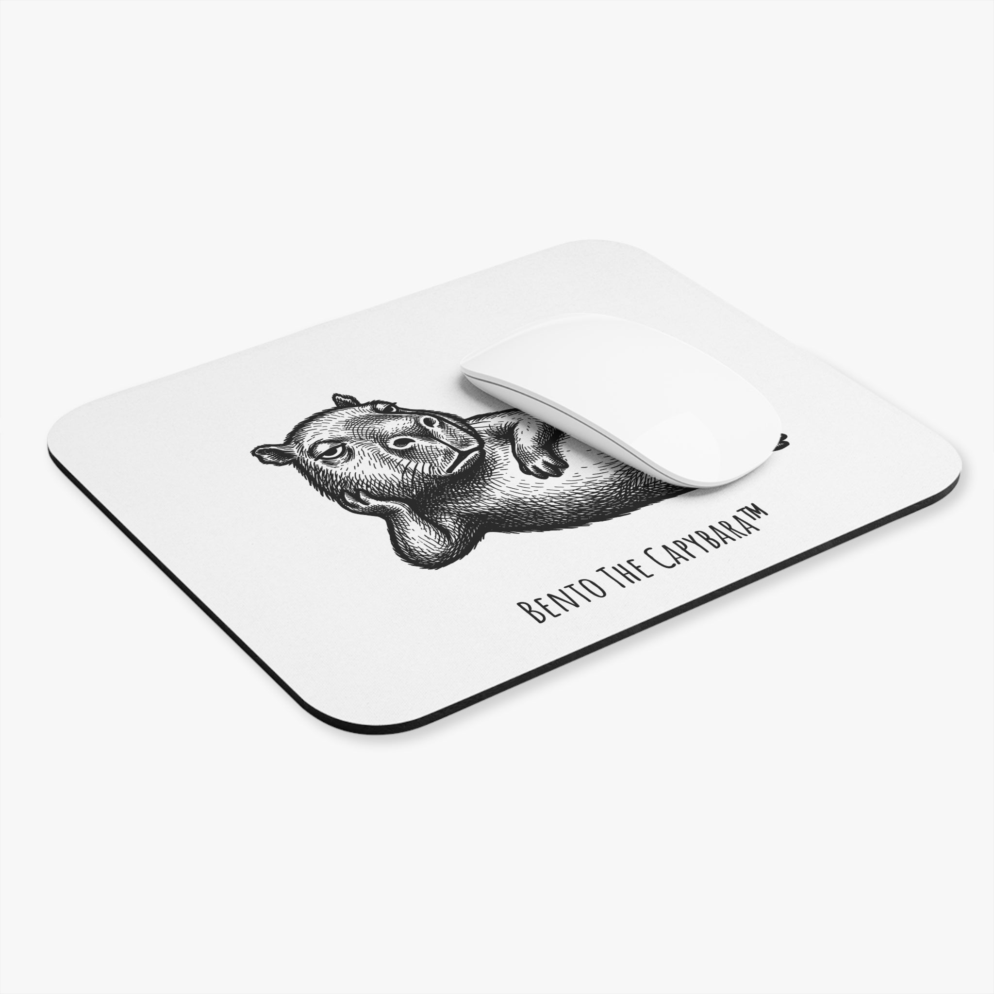 Bento The Capybara White Mouse Pad