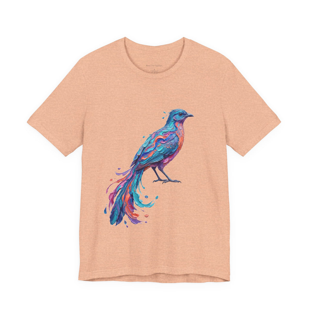 Long-Tailed Bird in Color Round Neck T-Shirt