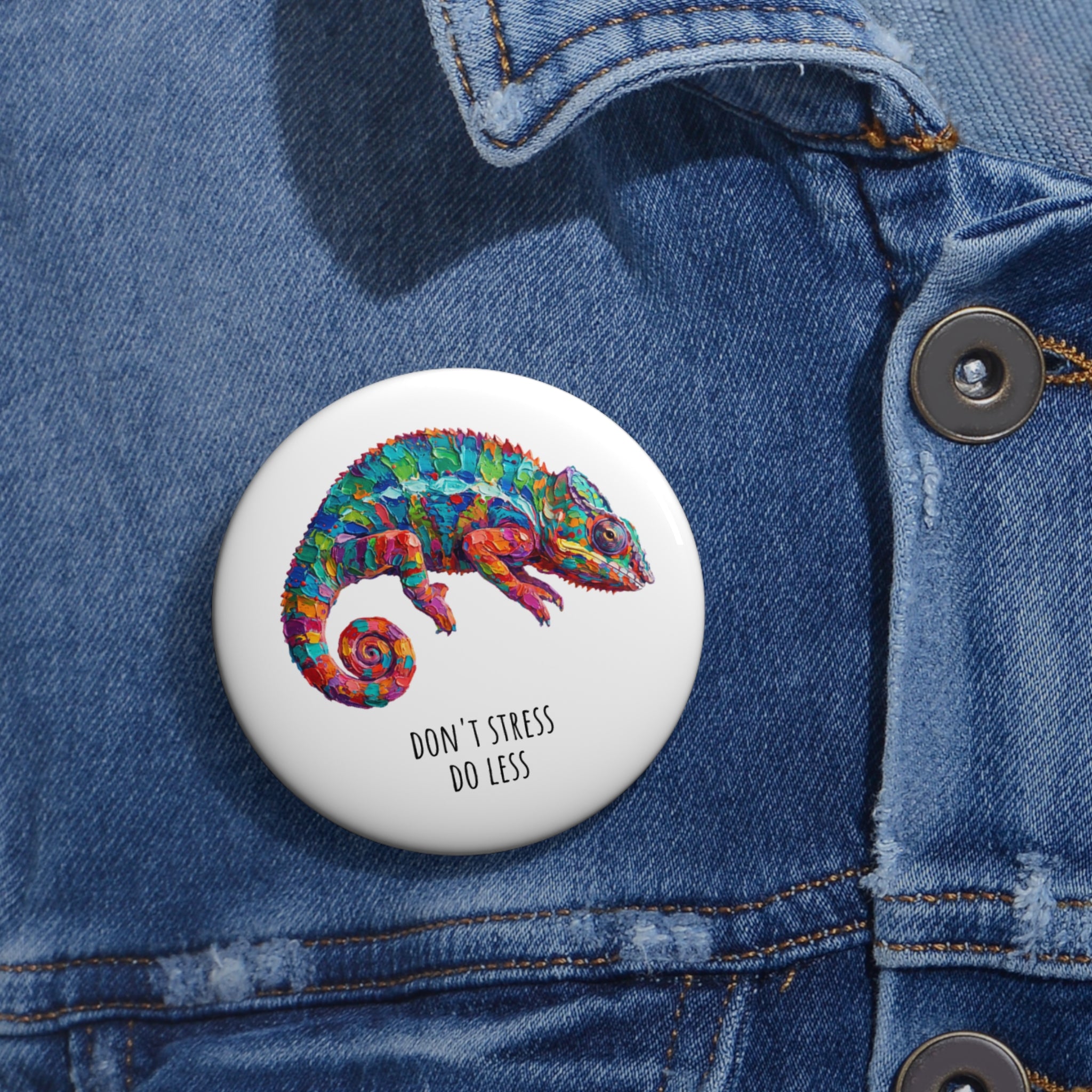 Chromatic Chameleon 2.25" Pin Button