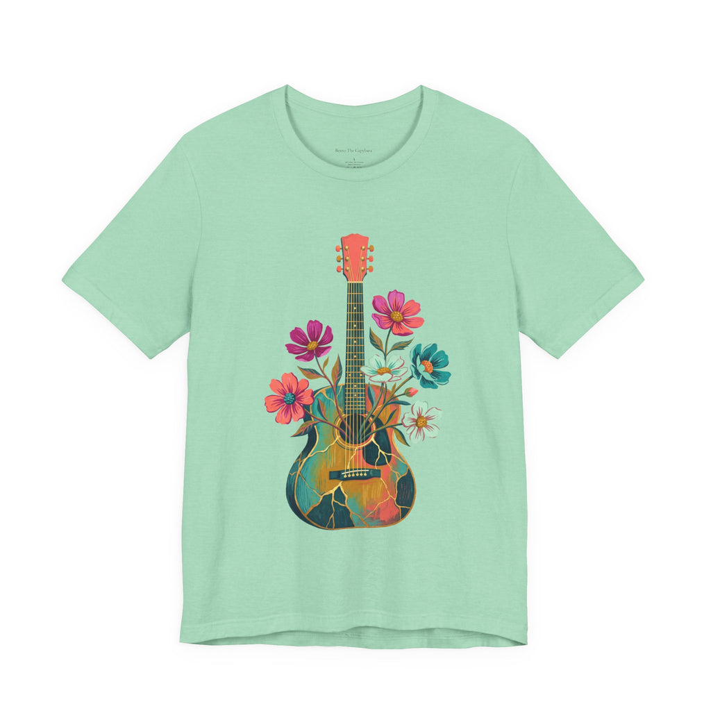 Blooming Chords — Unisex Round Neck Graphic T-Shirt