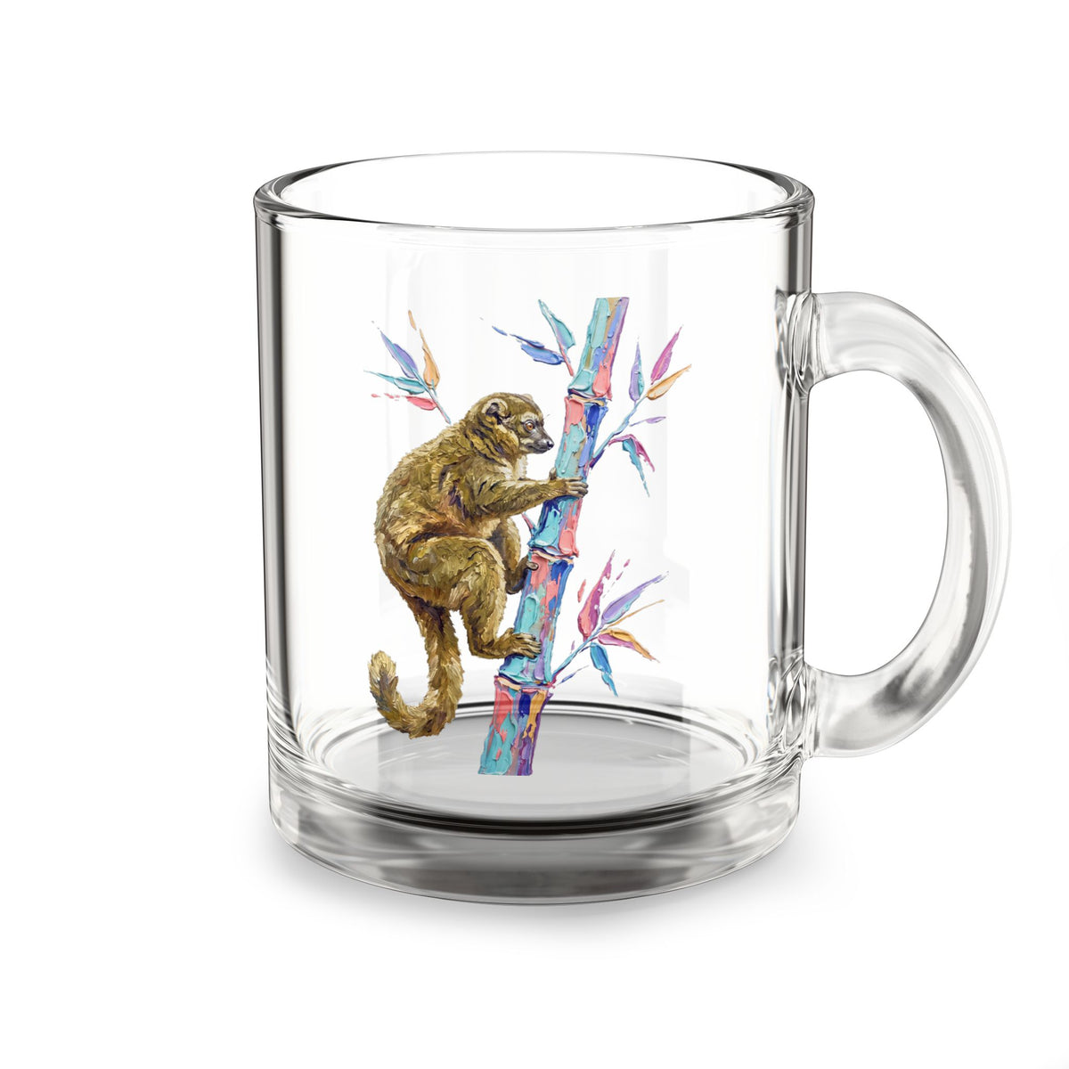 Bamboo Climber – 10 oz Glass Coffee Mug