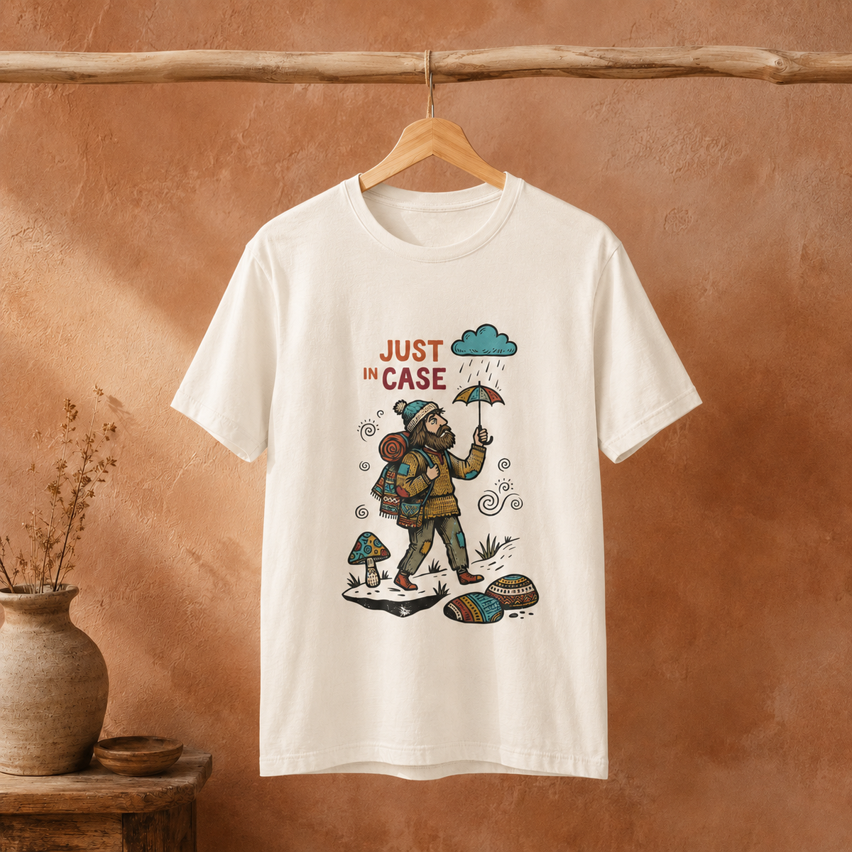 Just in Case — Unisex Graphic Round Neck T-Shirt