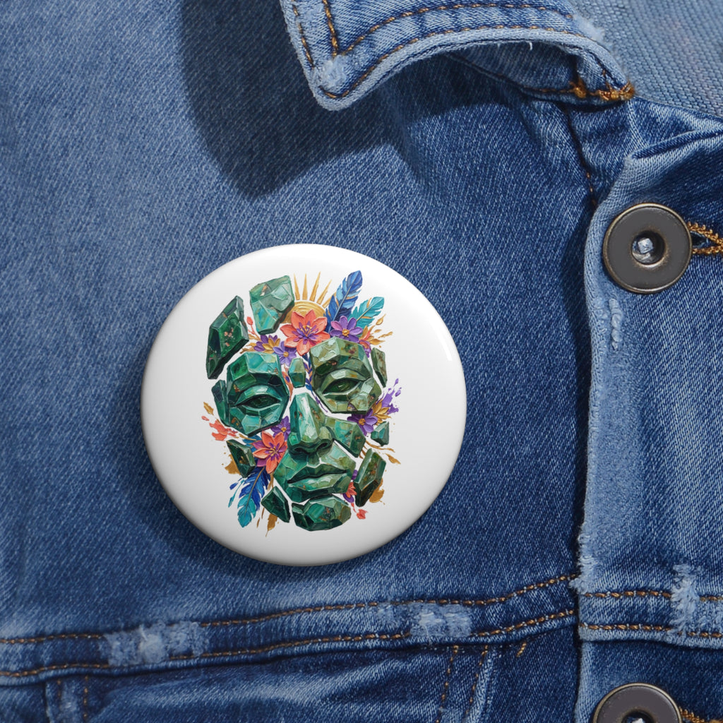Emerald Fragment Face 2.25" Pin Button