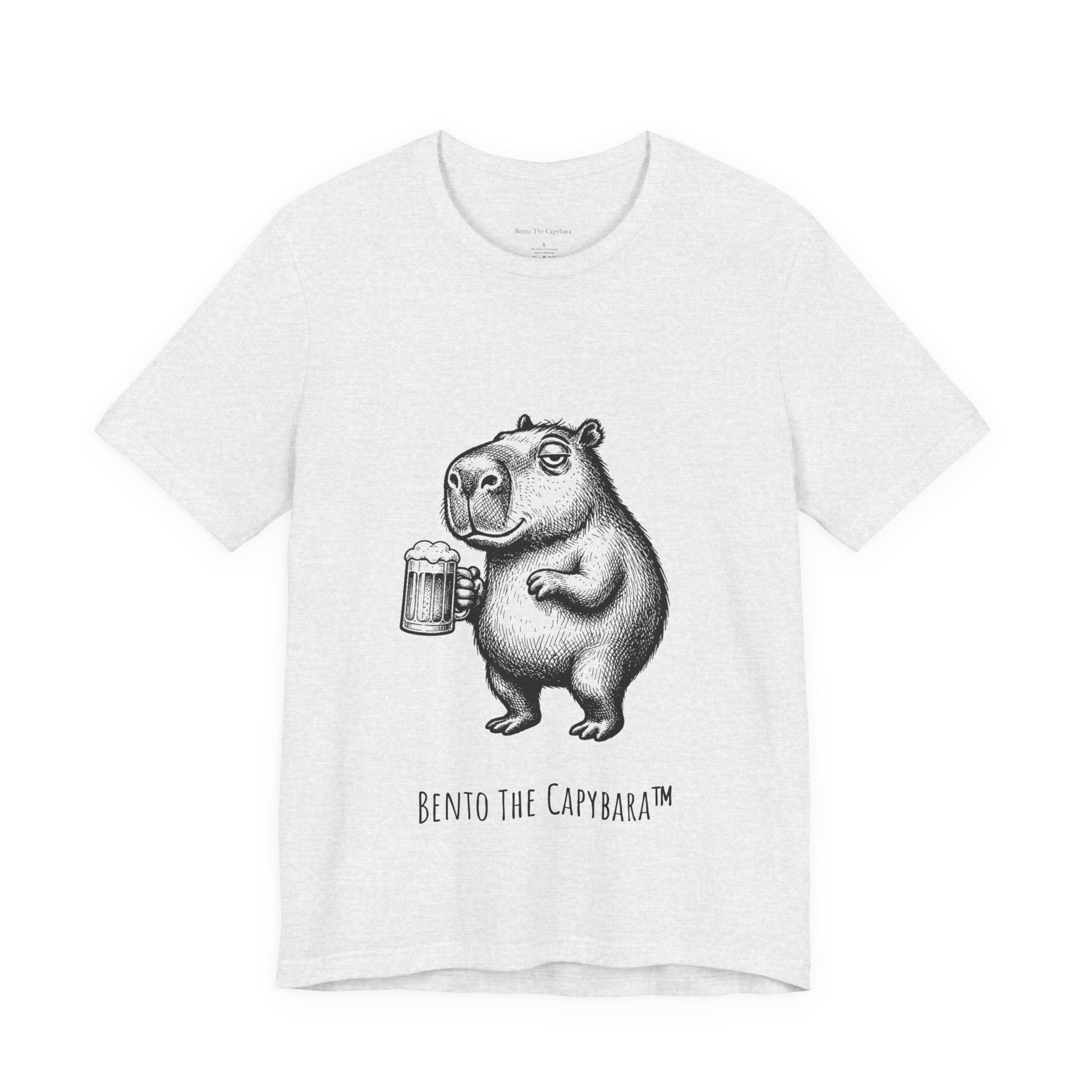 Happy Hour Capybara Men's T-Shirt Round Neck
