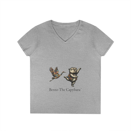 Bento The Capybara & Crane Women’s V-Neck T-Shirt