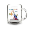 Make Love Not War – 10 oz Glass Coffee Mug