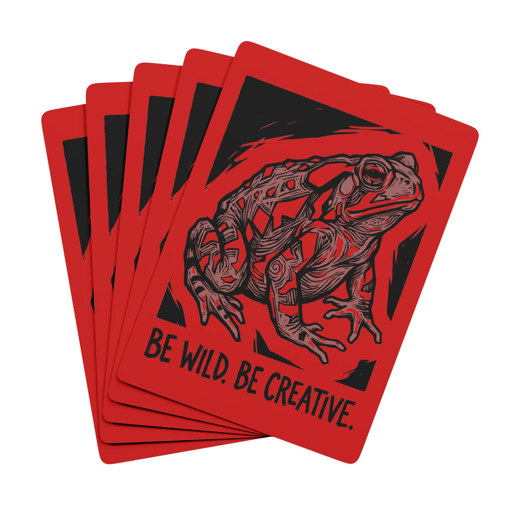 Be Wild. Be Creative. Red Toad Spirit Cards – Premium Playing Card Deck