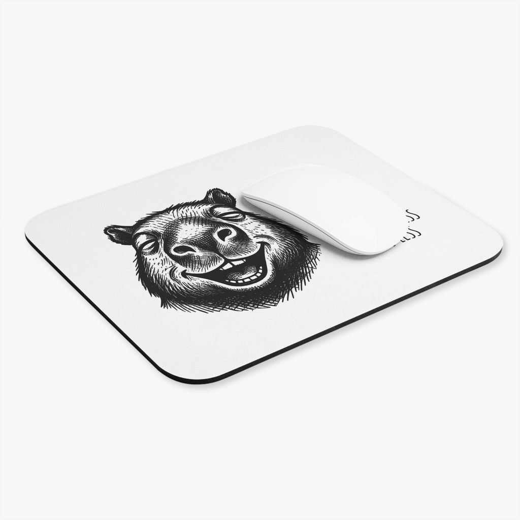 Bento The Capybara Don’t Stress, Do Less Mouse Pad – White