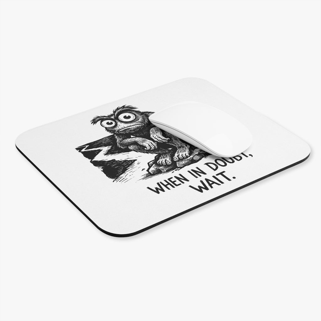 When in Doubt, Wait —  Mouse Pad