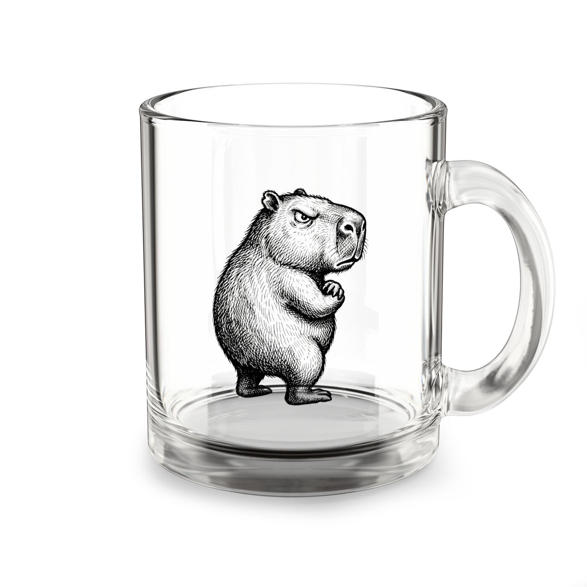Bento The Capybara State of Mind – 10 oz Glass Coffee Mug
