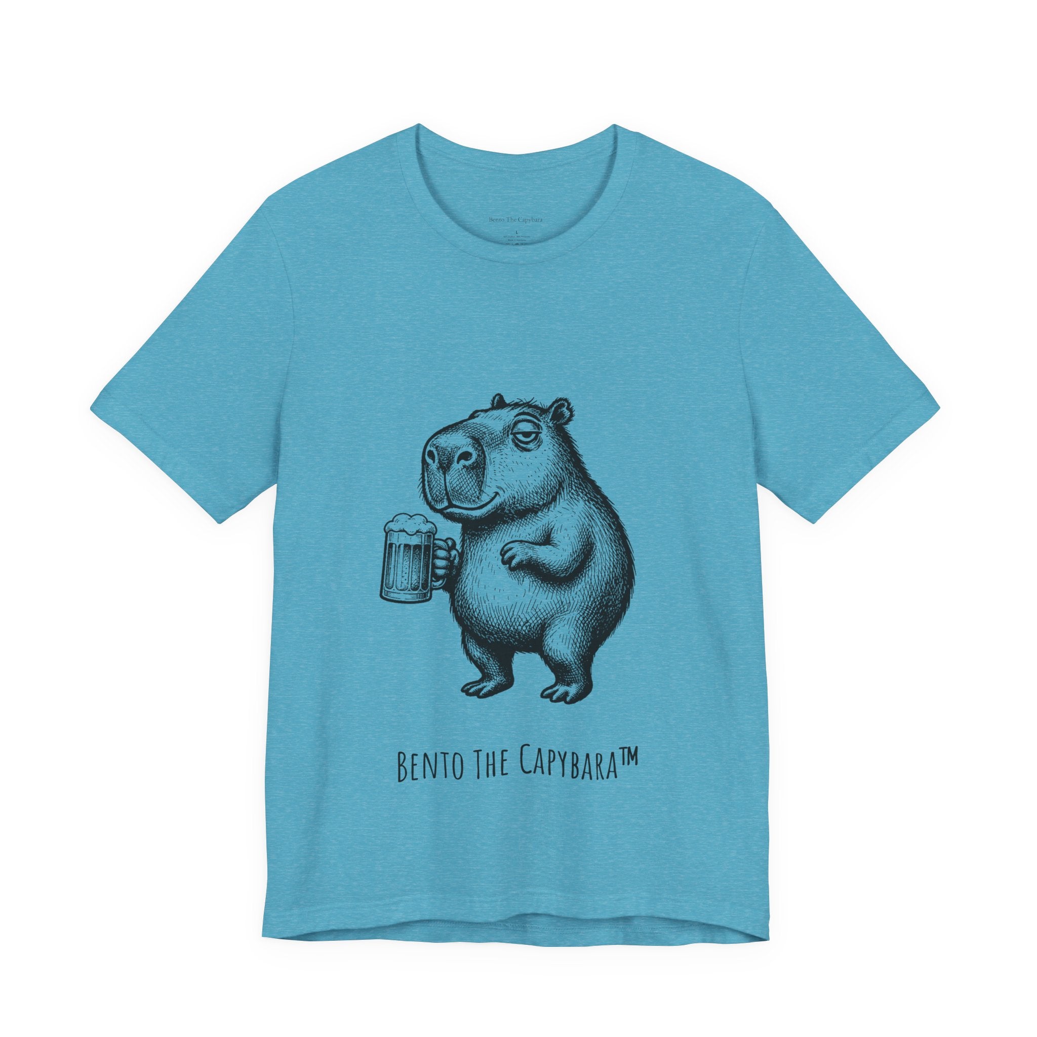 Happy Hour Capybara Men's T-Shirt Round Neck