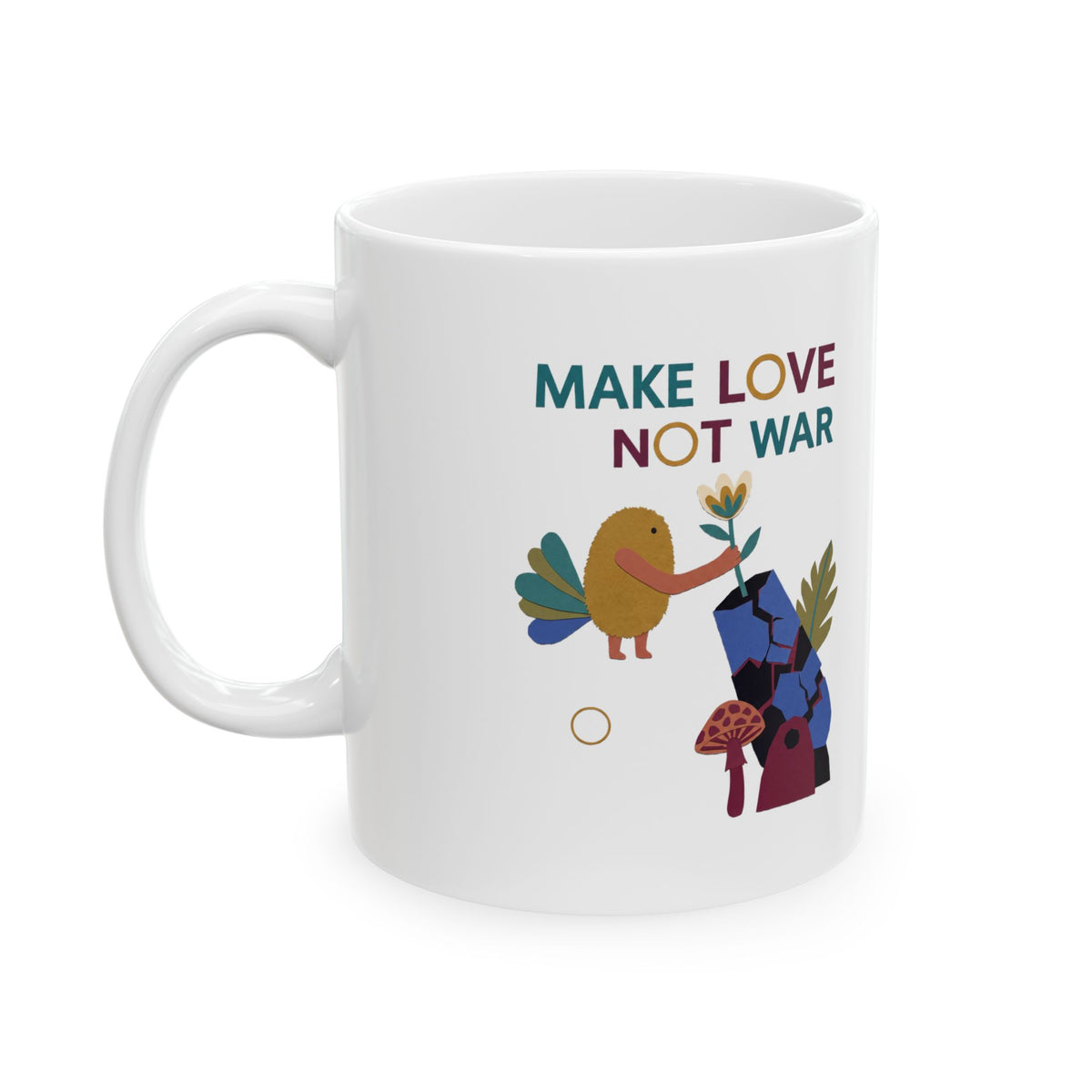 Make Love, Not War Ceramic Mug – 11 oz