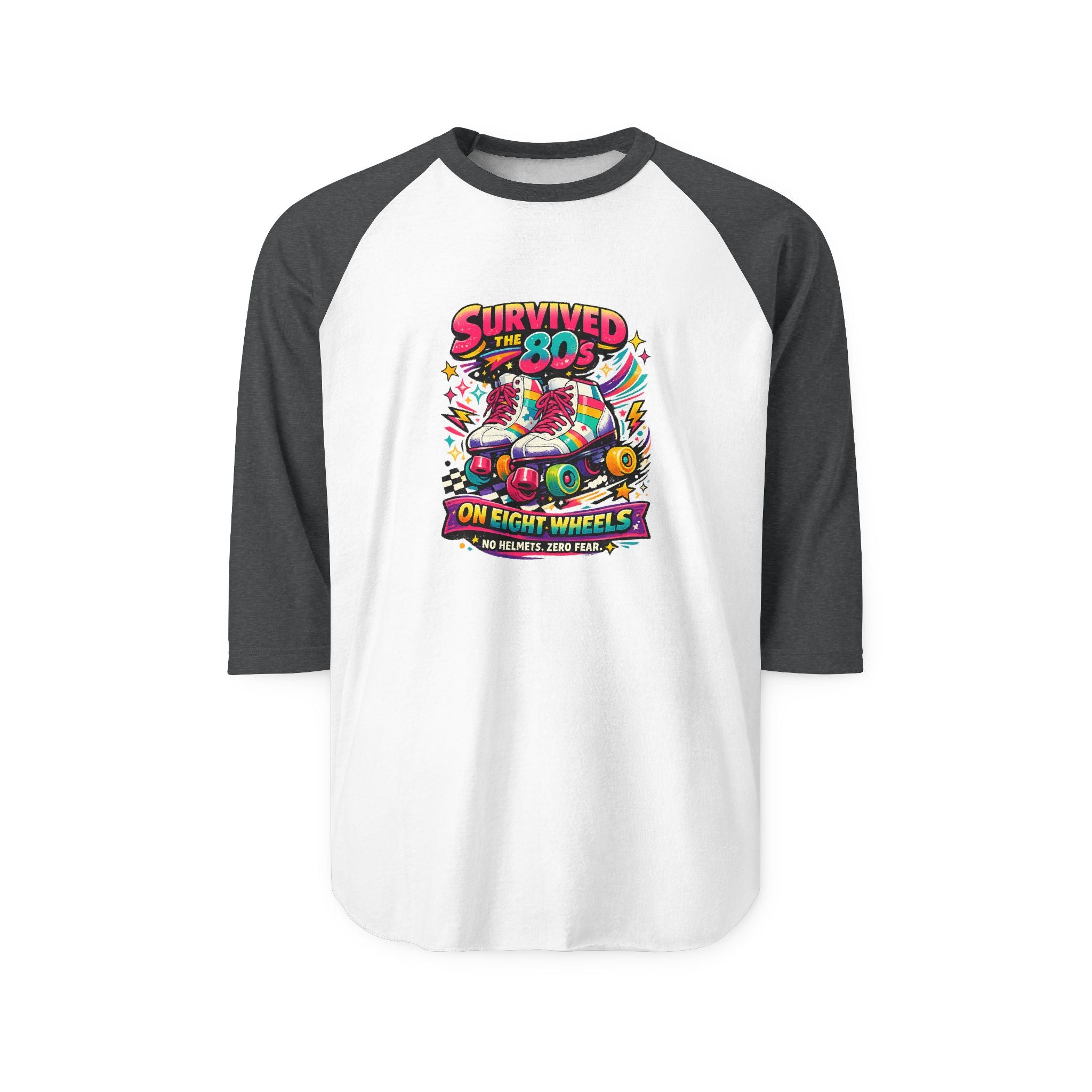 Women’s Survived the 80s on Eight Wheels Retro Roller Skate Shirt