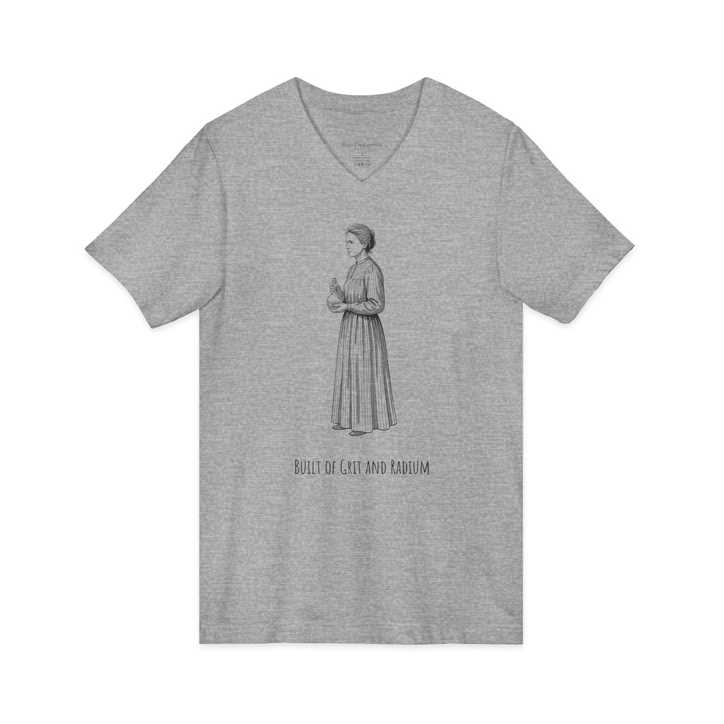 Marie Curie Built of Grit and Radium - Women's T-Shirt V NECK