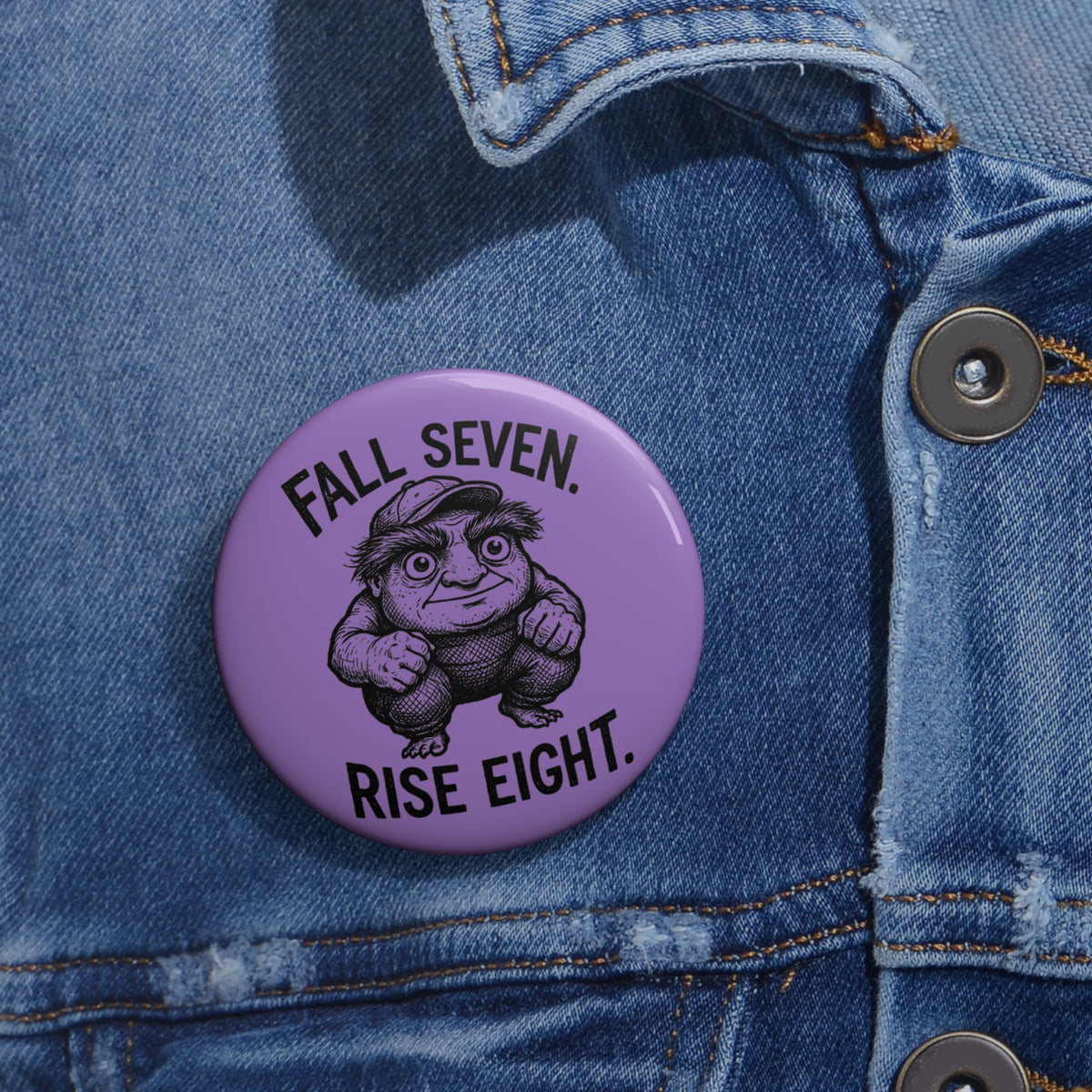 Rise Eight Purple 2.25" Pin Button