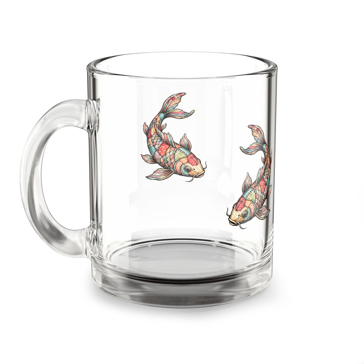 Koi for Good Luck – 10 oz Glass Coffee Mug