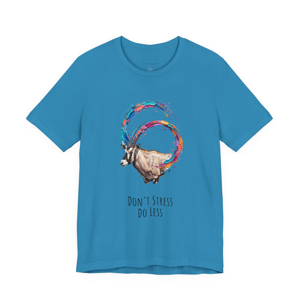 Don’t Stress. Do Less. Ibex Round Neck T-Shirt