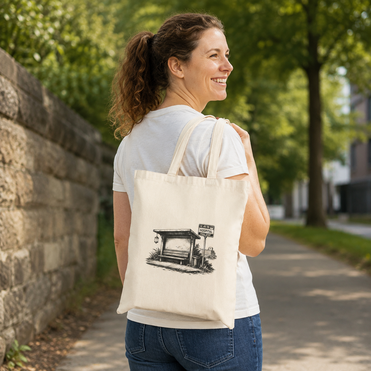 Hospital Final Stop Unisex Cotton Canvas Tote Bag