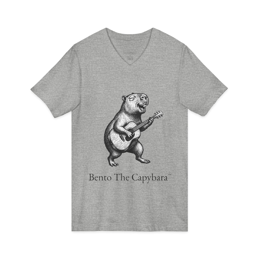 Musical Vibes Capybara UNISEX V-Neck T-Shirt