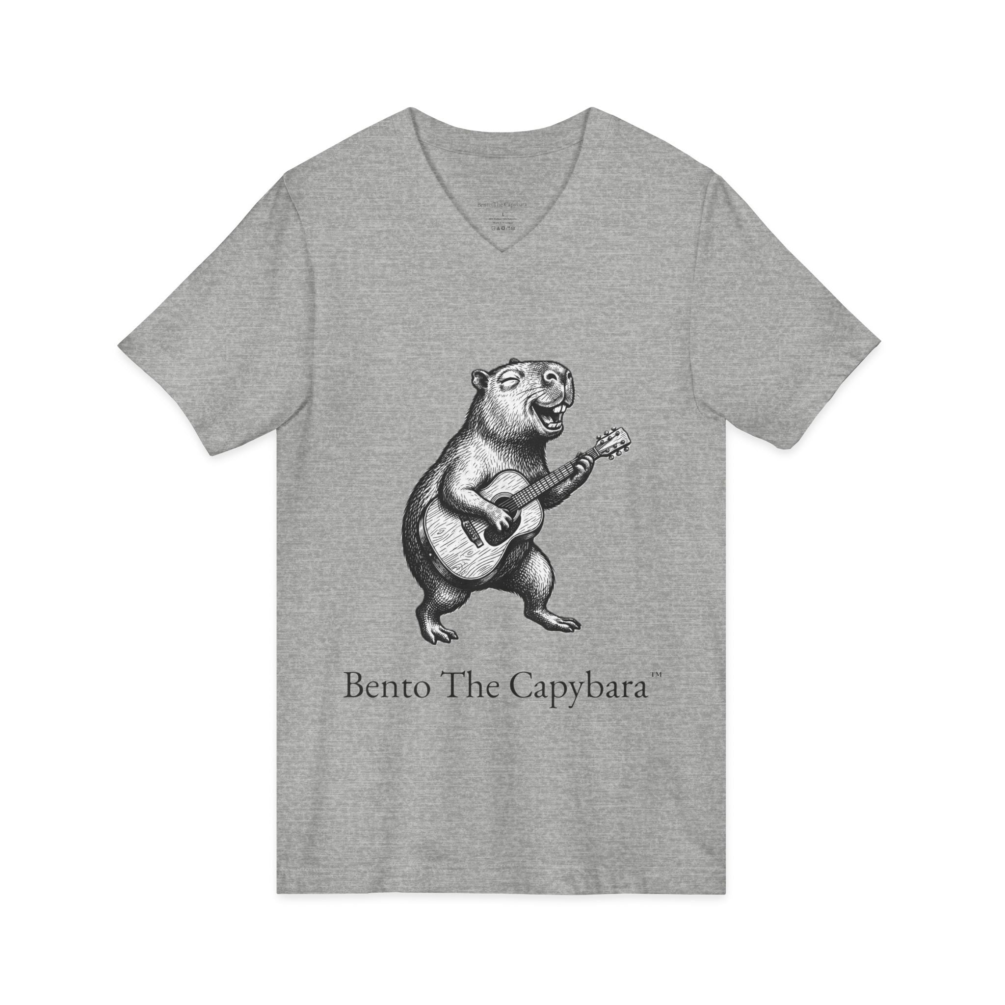 Musical Vibes Capybara UNISEX V-Neck T-Shirt